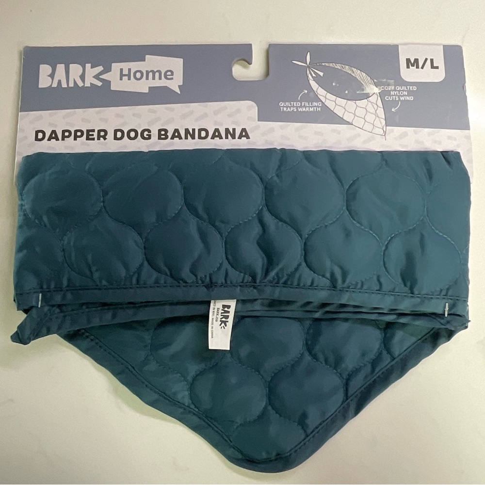 Bark Home Dapper Dog Quilted Bandana size M/L